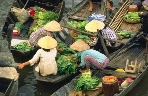 Marché flottant de Cai Be, delta du Mekong Vietnam - Vietnam du Nord au Sud 15jours